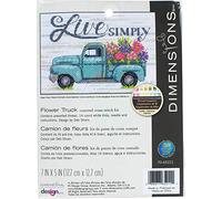 Dimensions Kit de punto de cruz para principiantes, 14 Cnt, color blanco Aida, 7 pulgadas x 5 pulgadas