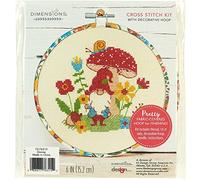 Dimensions Kit de punto de cruz para principiantes, multicolor, 6 pulgadas de diámetro