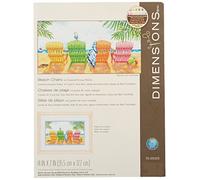 DIMENSIONS Needlecrafts Clásica: Punto de Cruz contado: sillas de Playa, Algodón, Varios, tamaño único