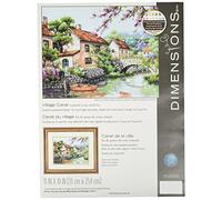 Dimensions Needlecrafts Dorado: Punto de Cruz contado: Canal de Aldea, Algodón, Varios, tamaño único