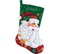 Dimensions Papá Noel con lentejuelas, lana, multicolor