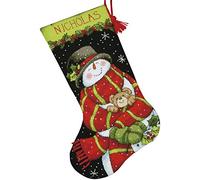 Dimensions Snowman & Bear Stocking Needlepoint Kit-16 Long Stitched In Floss