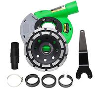 Diment Power Caperuza de Aspiración para amoladora angular con corona de cepillo, 115/125 mm