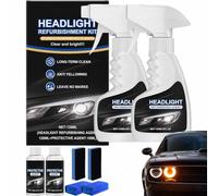 Diminishty Headlight Cleaner, Supani Headlight Restoration Fluid Kit, Q4 Headlight Restoration Polish, Automotive Headlamp Restoration Fluid Kit for All Vehicle Types (2)