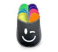 diMio Juego de zapatillas de casa para invitados - 6 pares de pantuflas de fieltro en colores y diferentes tamaños, fieltro de poliéster, ideal para el hogar, habitación de invitados y