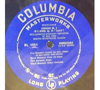 DIMITRI MITROPOULOS MENDELSSOHN SYMPHONY NO 3 & 5 vinyl record