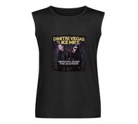 Dimitri Vegas & Like Mike Bringing Home The Madness Electro House Camiseta sin mangas para hombre Fashion Cotton Black Vest Tank Clothes, Negro , S
