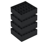 DIMJ Cajón Organizador Cajas de Almacenamiento - Organizador de Calcetines Plegable, Sistema de Organización de Cajones, Armario Organizador para Calcetines, Corbatas, Cinturones, 4 Unidades (Negro)