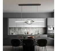 Dimmable LED Pendant Light Nordic Suspension Lighting Long Linear Chandelier Minimalist Hanging Lamp Creative Decoration for Dining Room Bedroom Kitchen Island