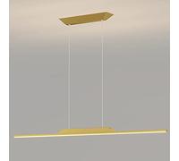 Dimmable Linear Pendant Light Fixture 16W/20W/24W LED Chandelier Dining Room Island Long Hanging Light Nordic Restaurant Office Bar Coffee Pendant Lamp