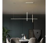 Dimmable Pendant Light LED Linear Strip Chandelier Long Strip Hanging Lamp For Kitchen Island, Dining Room Bedroom Kitchen Island Linear Pendant Lighting 30W/34W/38W/44W