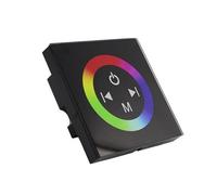 Dimmer de Pared RGB Montado, Color Negro, Control de Iluminación LED, Ajuste de Intensidad, Ideal para Ambientes Personalizados y Decoración.