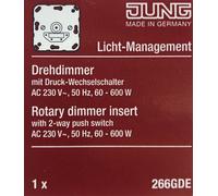Dimmer JUNG Con Interruptor De Presión AC 230V,-50Hz, 60-600W 266GDE