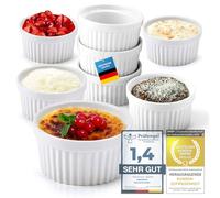 Dimono® Ramequines de Cerámica, Set de 8 Moldes Creme Brulee 170 ml