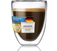Dimono - Vaso de doble pared para café expreso, 80 ml, cristal, 1 Glas