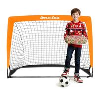 Dimples Excel Portería De Fútbol Red para Jardín Al Aire Libre Entrenamiento De Fútbol para Amantes del Fútbol (4'×3'- Naranja)