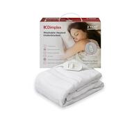 Dimplex DXUBK - Manta térmica Lavable a máquina con Calor Extra para los pies, tamaño King, Color Blanco