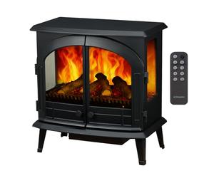 Dimplex Emberly Chimenea Electrica Â- Chimenea Electrica Decorativa de Tres Lados con Calefactor y Efecto de Llama Optiflame Â- Calefactor de 2 kW Activable Â- Inluye Mando a Distancia y App