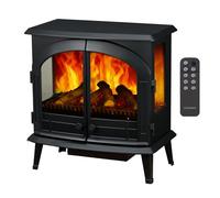 Dimplex Emberly Chimenea Electrica - Chimenea Electrica Decorativa de Tres Lados con Calefactor y Efecto de Llama Optiflame - Calefactor de 2 kW Activable - Inluye Mando a Distancia y App