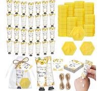 Dimsile 50 juegos de recuerdos de baby shower con temática de abeja para invitados Sweet as Can Bee Bridal Shower Gift a Little Honey Is on the Way Crema de manos Jabón de panal de abeja Regalo de