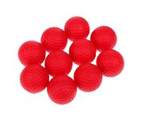 DimyFew 10 Piezas Pelota de Golf Práctica Pelota Entrenamiento Suave Bola Espuma Diseño Flexible Material Poliuretano Adecuada para Entrenamiento Deportes, Rojo
