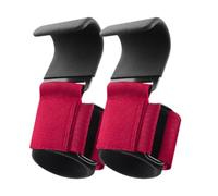 DimyFew 2 Piezas Correas de Levantamiento de Muñeca Ganchos de Pesas Soporte de Muñeca Algodón Ajustable Antideslizante Adecuado para Hombres Y Mujeres en Ent, Rojo