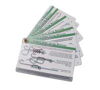 DimyFew 6X Guía de Bolsillo de Nudos de Pesca, Tarjetas de Nudos, Impermeables, de Referencia Rápida, Compactas, Regalo para Pescadores, Instrucciones para At