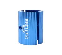 DimyFew Adaptador de Potencia de Manillar de Bicicleta de Aleación de Aluminio, Ligero Y Que No añade Ninguna Carga a Tu Bicicleta, Azul 25,4-31,8mm