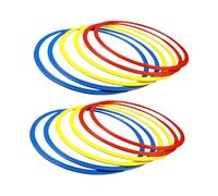 DimyFew Anillos de Entrenamiento de para Uso Doméstico, Herramientas para El Desarrollo del Juego de Pies para de Fútbol Y Rugby, 30cm 12 Piezas
