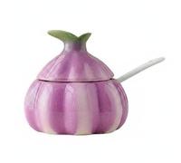 DimyFew Bote para Sal en Forma de Cebolla Multiuso Salero de Cerámica Cocina para Mesa