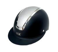 DimyFew Casco de Equitación, Gorro Ecuestre Ajustable, Material PP Transpirable con Ajuste Personalizado Y Ventilación, Adecuado para Niños Y Actividades Al a, Plata Negra Mate