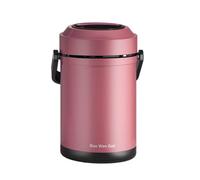 DimyFew Contenedor Comida Térmica Acero Inoxidable Aislamiento Al Vacío Contenedor Térmico Acero Inoxidable ble Recipiente Sellado Varios, Rosa, Oro Rosa, 3.0L
