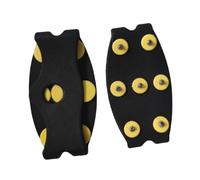 DimyFew Crampones Antideslizantes para Zapatos con Siete Púas Reforzadas Cubiertas de Zapato Portátiles Material Flexible TPE Adecuados para Caminatas, Uñas Negras