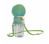 DimyFew Dispensador Agua Portátil con Correa Ligero para Perros, Paseo, Viaje, Verde, Botella De Agua para Exteriores con Correa