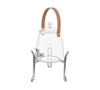 DimyFew Dispensador de Bebidas,Jarra de Agua y Jugo,con Soporte,con Grifo,Cubo de Bebidas para,Té, 3L