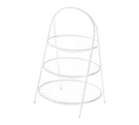 DimyFew Frutero Organizador Frutas Verduras Panificador Decorativo Soporte Hierro Estilo Moderno Resistente con Almohadillas Silicona Adecuado para Mantener, White 3 Niveles, tal como se describe