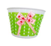 DimyFew Kids Bike Basket Canasta para Bicicleta Infantil con Correas Ajustables y Material PP Resistente Adecuada para Almacenamiento de Juguetes y, Verde