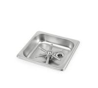 DimyFew Lavavasos Alta Presión Práctico Enjuagador Tazas con Placa Perforada Compacto Lavavasos Empotrado para Baristas, Fregadero Pequeño De Acero Inoxidable con Cabezal De Acero