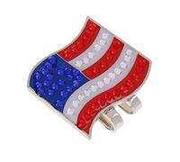 DimyFew Marcador de Bola de Golf Accesorio Práctico Incluye Clip Firme para Gorra Diseñado en Aleación Portátil Adecuado para Regalo a Golfista y Decoración, Bandera de EE.UU
