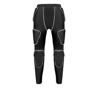 DimyFew Pantalones Protectores para Adulto Pantalón Compresión Mallas Acolchadas Calzas Deportivas con Paneles EVA Que Amortiguan Golpes Tejido Que Elimina, XL, Black-Grey Line