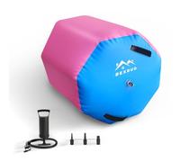 DimyFew Rodillo Inflable de Entrenamiento Barril Cilíndrico de Gimnasia para Rodadas Balance Estiramientos y Trabajo Corporal con Bomba Manual y Adaptadores, Diámetro 0.9 Altura 1.2 Metros