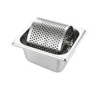 DimyFew Rodillo Untador de Dispensador Rodillo de Bandeja de Acero Inoxidable Cubierta Perforada Controla Fusión y Distribución Uniforme Adecuado para Cocina, 1.0L, Juego De Base Plana
