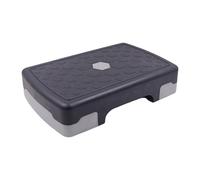 DimyFew Stepper Aeróbico, Equipo de Fitness, Step Aeróbico Estable, Entrenamiento Cardiovascular de Fuerza en Casa, Gris Negro