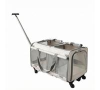 DimyFew Transportín con Ruedas Telescópico Carrito Mascota Ventilado Bolsa Transporte para Paseos