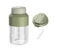 DimyFew Vaso de batidora exprimidor portátil, máquina de Batidos Recargable por USB, Botella Deportiva, Mini Vaso de batidora para Deportes, hogar y Oficina, Verde Dos Tapas