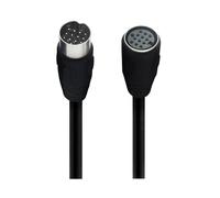 DIN 13 Pin Male to Female Extension Cable for S-Video, Power and Signal Transmission