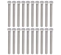 DIN 933 A2 Pernos de cabeza hexagonal de acero inoxidable Rosca gruesa completamente roscada 20 piezas para proyectos de bricolaje de ingeniería de construcción (M10*150)