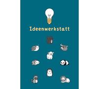 DIN-A4 Notizbuch Ideenwerkstatt - Bullet Journal (Raster Herzpunkte) mit kleinen Tier-Doodles auf jeder Seite - für Kinder & Erwachsene: Süße & ... - für Ideen im Alltag, Schule, Uni und Arbeit