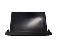 Din - Caja de almacenamiento estéreo para coche, organizador de salpicadero, compartimento de reajuste, bandeja de audio ABS negra para reproductores de vehículos, centros de consola