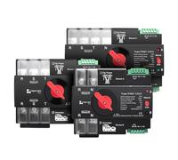 Din Rail 3 phase 2P3P4P 63A 100A 125A 230V Dual Power Automatic Transfer Electrical Selector Switch Uninterrupted ATS(2P L N 220V-230V,63A)